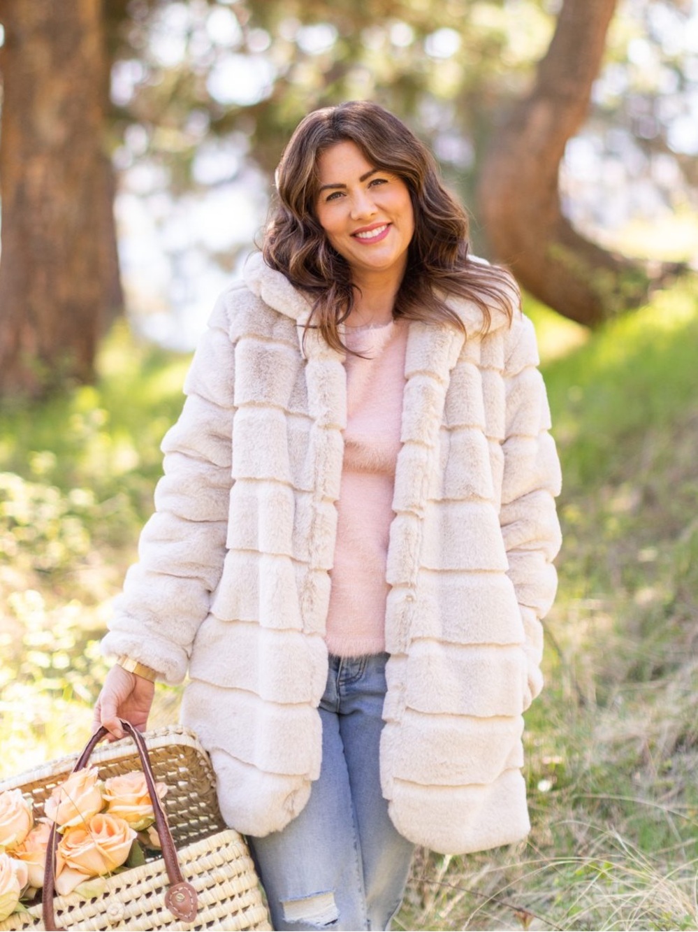 NWT Jillian Harris x Joe Fresh | Faux Fur Harris Coat - Medium